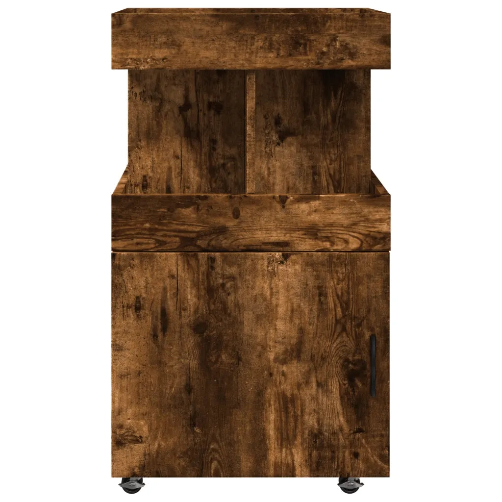 Carrello Bar Rovere Fumo 50x41x89 cm in Legno Multistrato 848266