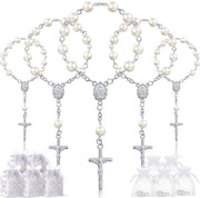 50 pezzi di acrilico corona di rosa - scatola di regalo - design elegante - bracciale di perle argentato - comunione e matrimonio - perfetto per feste
