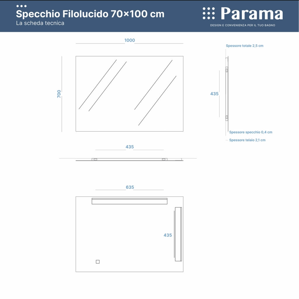 Mobile da bagno sospeso 100cm grigio sabbiato con lavabo e specchio | Hoia