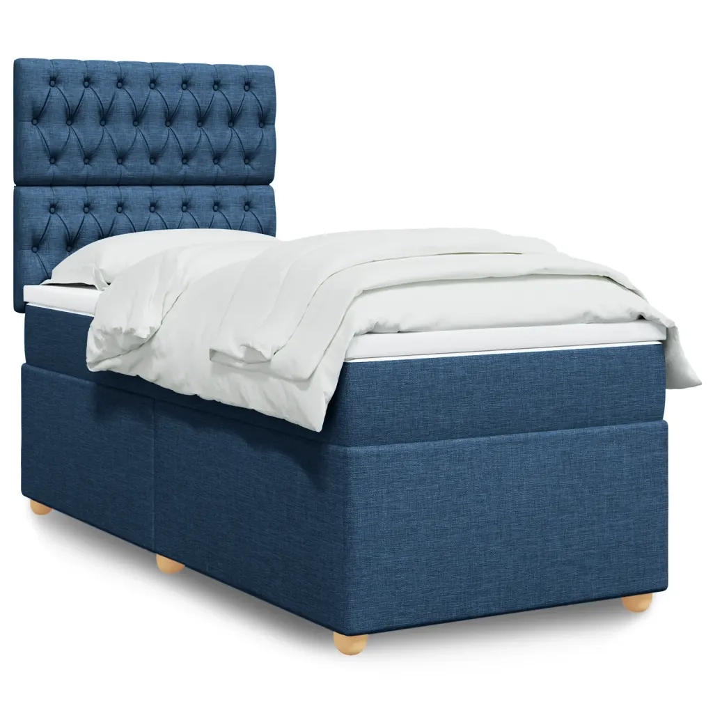 Giroletto a Molle con Materasso Blu 90x200 cm inTessuto 3291176