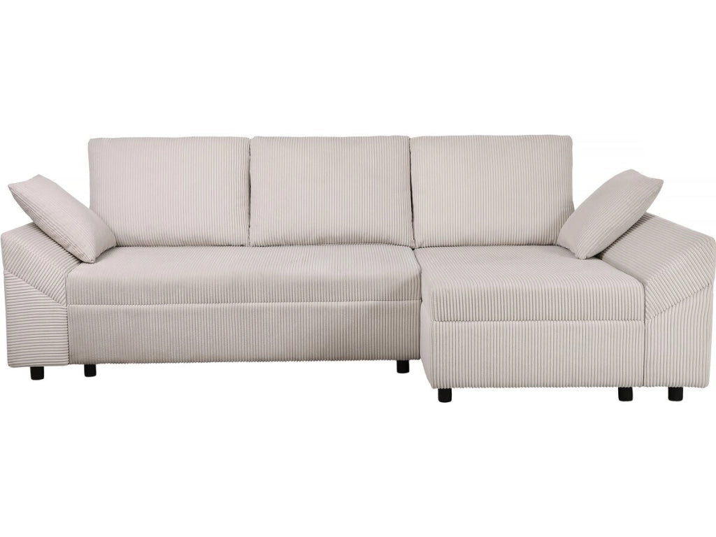 Divano angolare "Vaugirard II" in velluto a coste - 3 posti - Beige