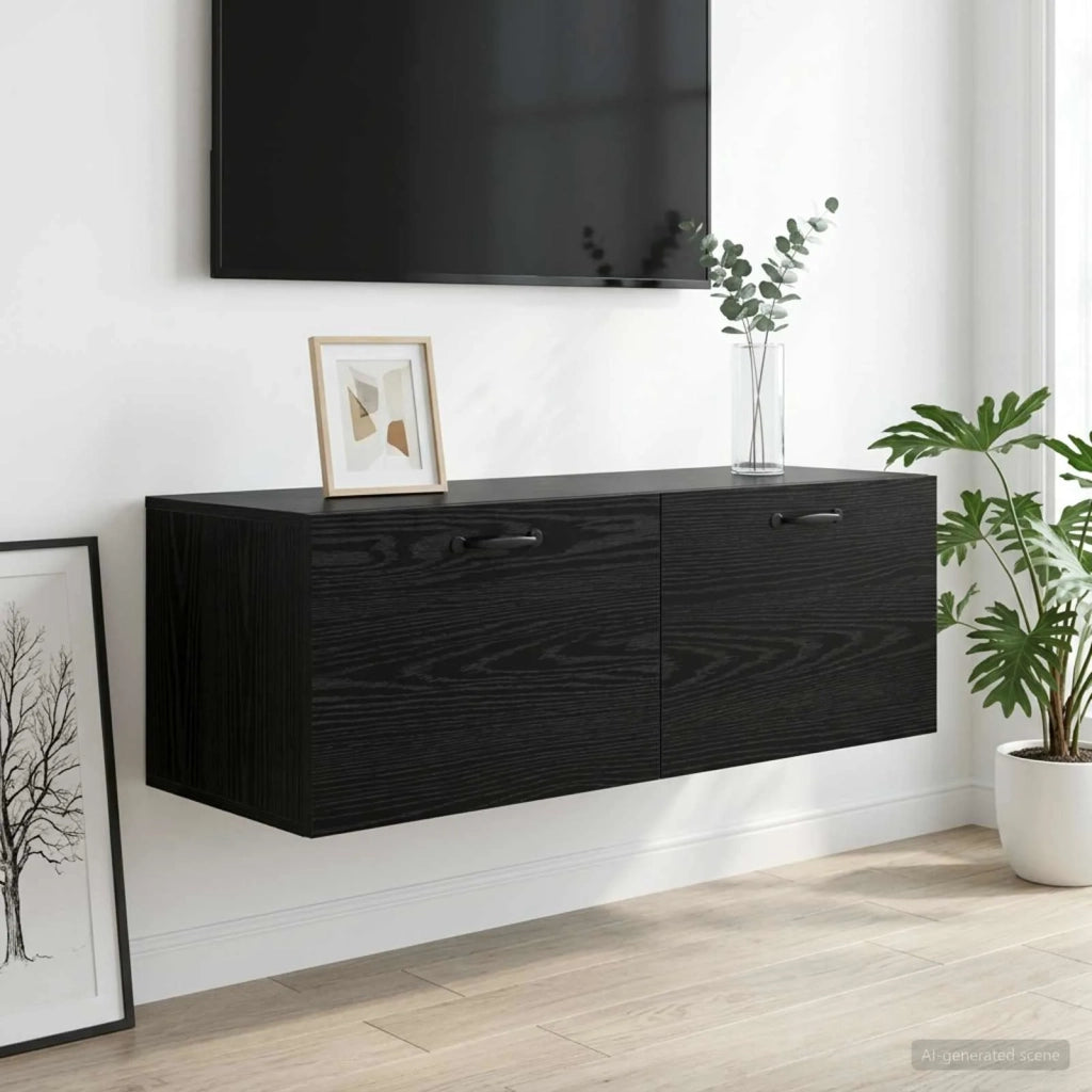 Armadietto a muro Rovere nero 100 x 36,5 x 35 cm 8009835
