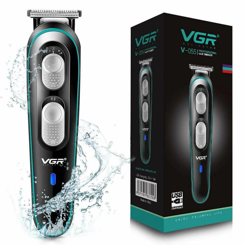 Trade Shop - Taglia Capelli Professionale Trimmer Regola Barba Elettrico Ricaricabile V-055 -