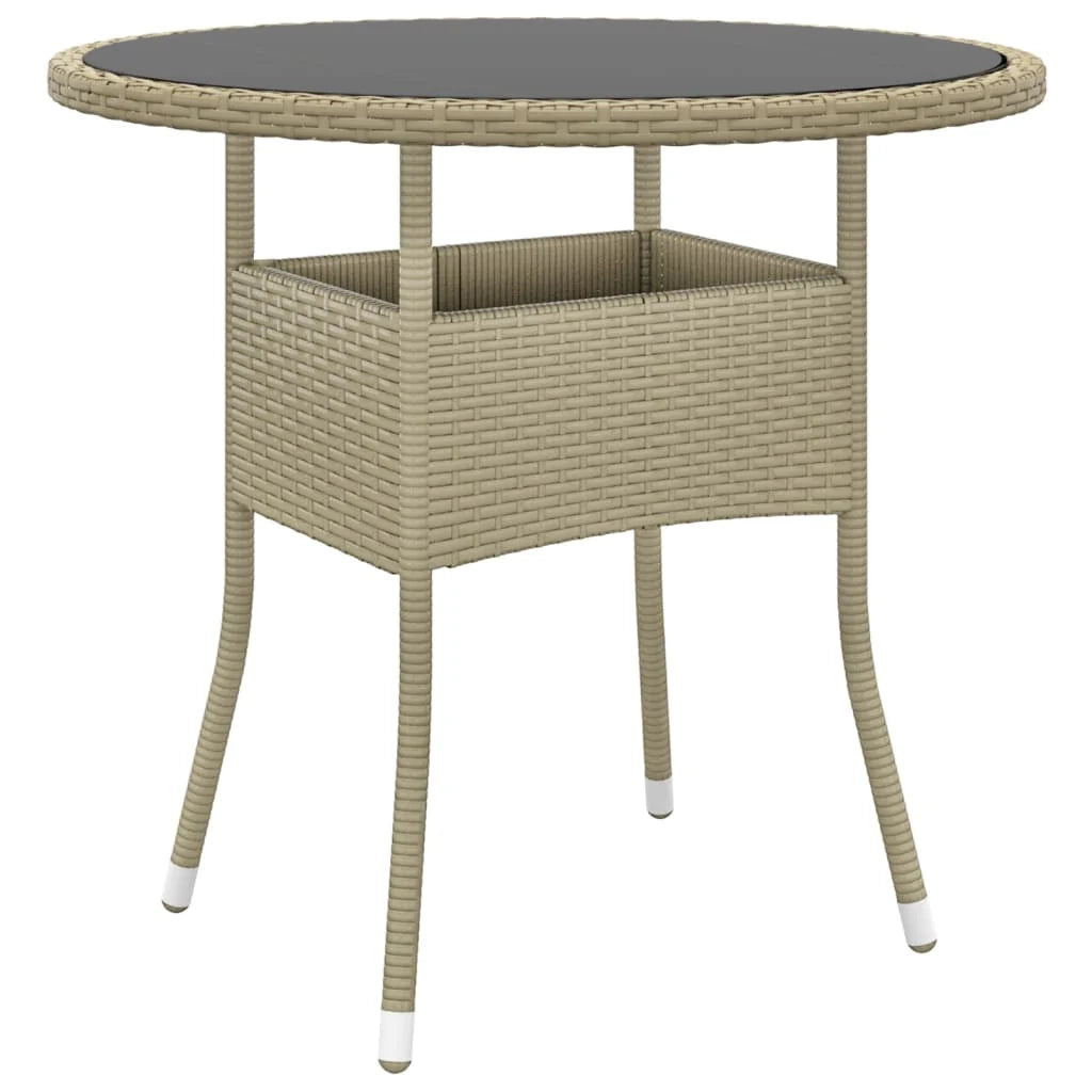 Set da pranzo da giardino per esterni 3 pezzi in resina di vimini beige 02_0013684