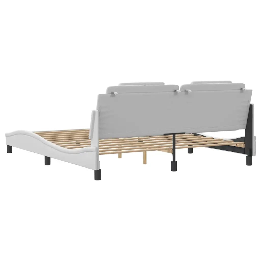 Giroletto Viana senza Materasso Bianco 180x200 cm in Similpelle 3208111