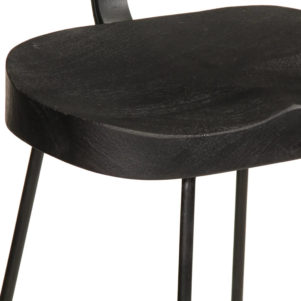 Sgabelli da Bar 2 pz Neri 49x43x103 cm Legno Massello di Mango 4013515