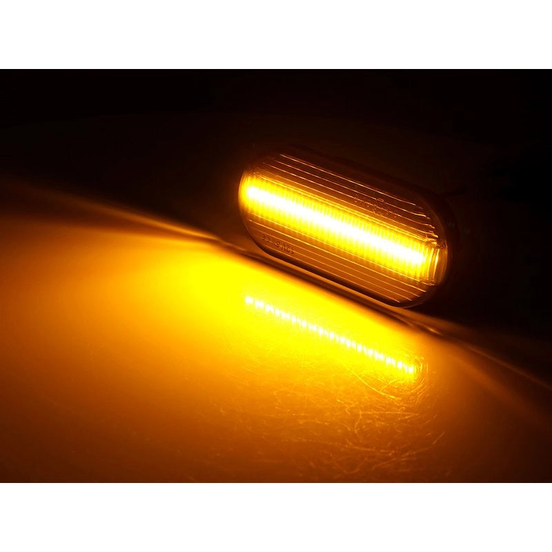 Kit Freccia Laterale a Led Side Marker Lente Trasparente Luce Arancione Per  VW Golf 3 4 Passat Polo Sharan Seat Ibiza Skoda Octavia Ford C-Max Fiesta Focus