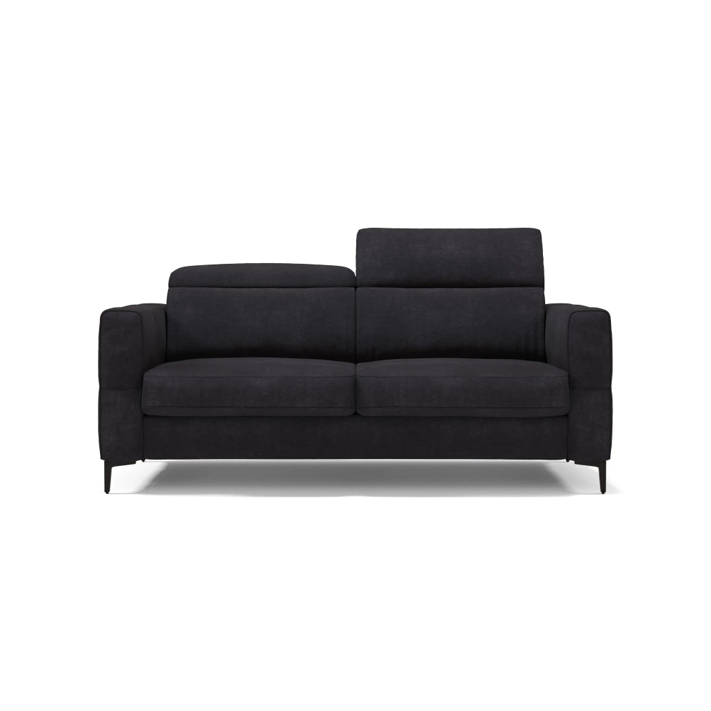 Gardenia Divano letto materasso alto 18 cm con poggiatesta reclinabili e rivestimento impermeabile T02 218 cm (mat. 160x197) nero