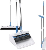 Vegetto Multifunzionale con Aspirapolvere e Set di Spazzole per Pavimenti con Spazzola per Pavimenti - 3-in-1 Kit di Pulizia per Casa, Ufficio e Aree di Accesso (Blu + Bianco)