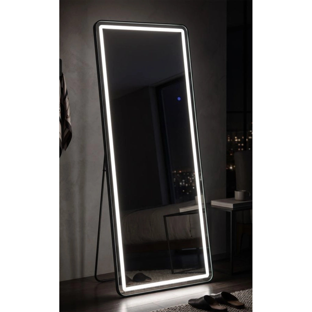 Specchio da terra rettangolare con illuminazione LED integrata