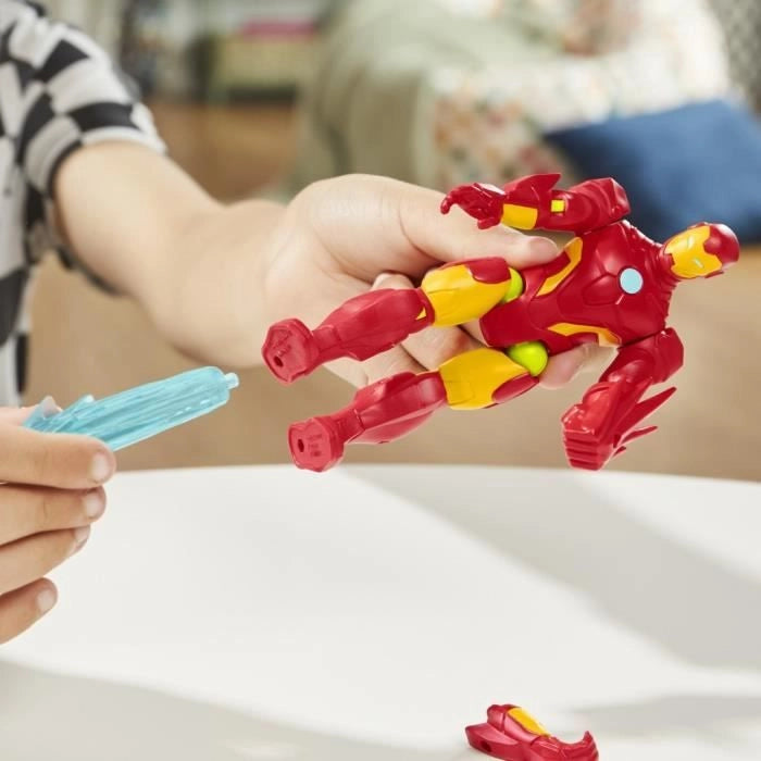MixMashers Iron Man, statuetta personalizzabile da 12 cm da abbinare e mixare con accessori, Marvel, dai 4 anni