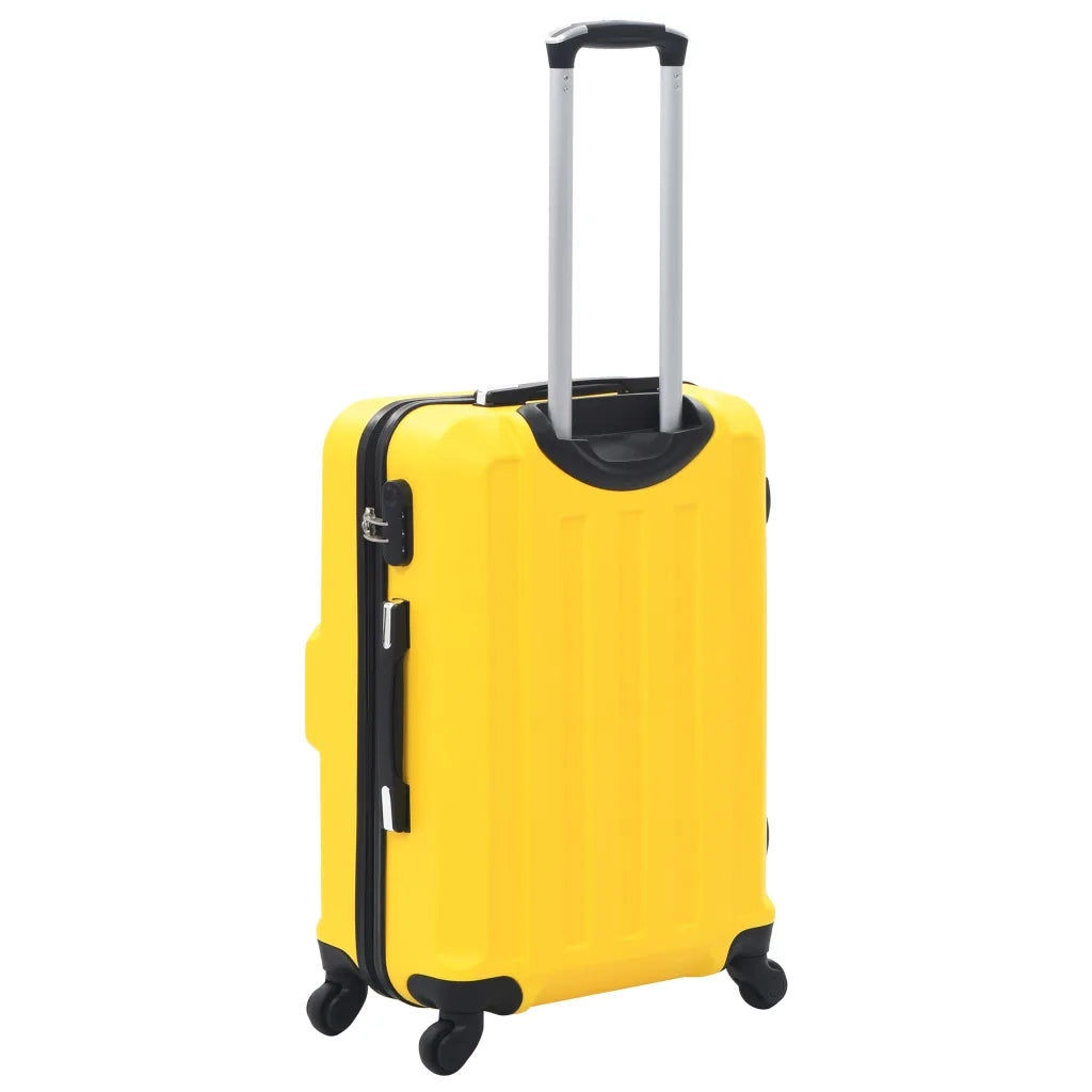 Set Trolley a Custodia Rigida 3 pz Giallo in ABS 91876