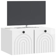 Mobile TV da Muro | Armadietto TV | Mobile Porta TV Bianco Lucido 59,5 x 41 x 30 cm