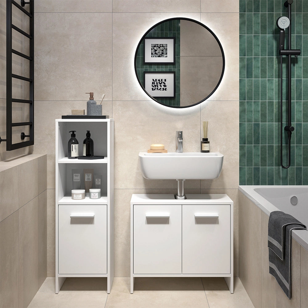 Vicco Set di mobili da bagno Bianco 2 parti