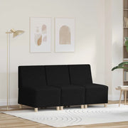 vidaXL Unità di Divano Modulare Senza Braccioli 3 pcs Nero