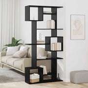 Armadio per Libri 9 livelli 92 x 29 x 188 cm Rovere Nero 3388359