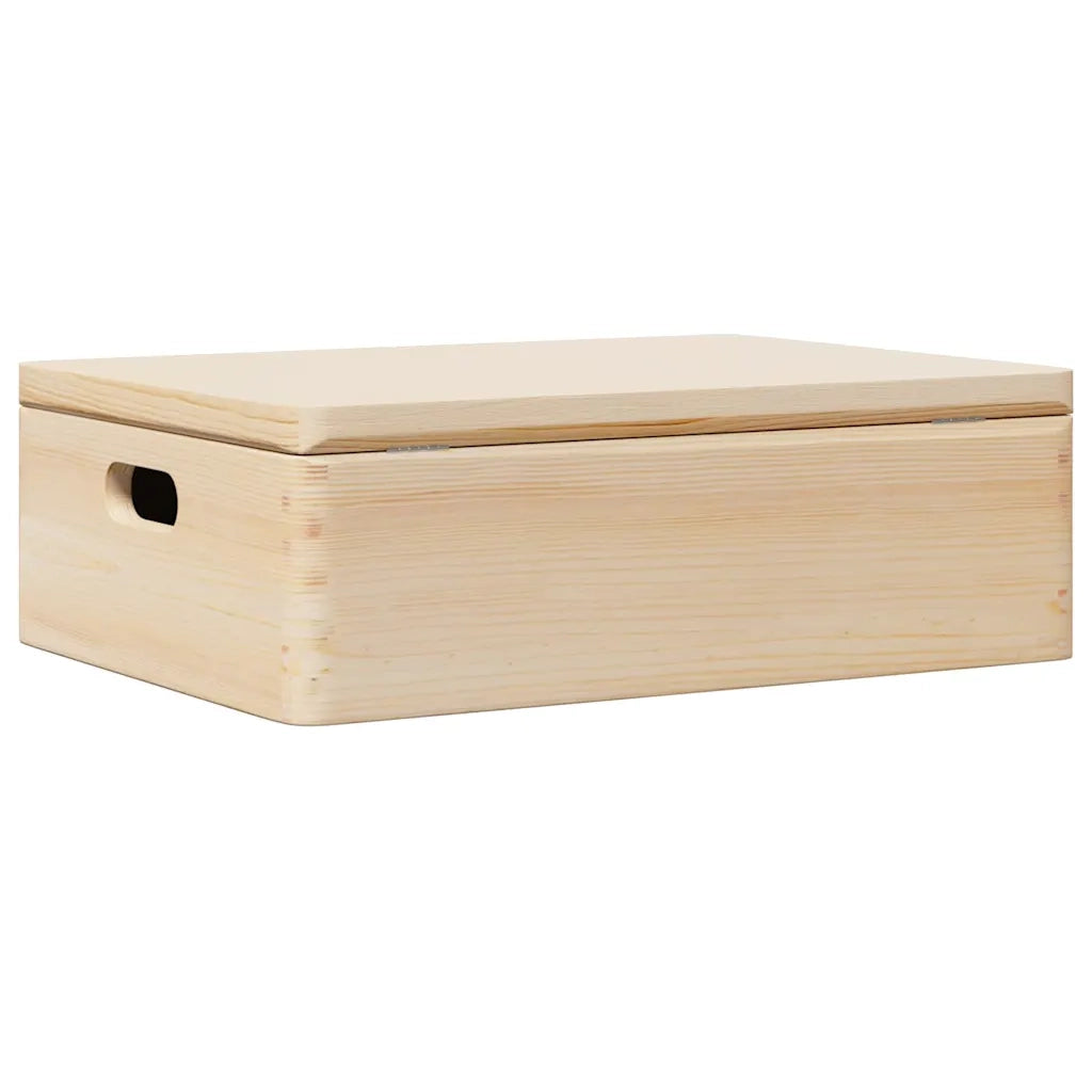 Scatola in Legno con Coperchio&Manici 40x30x13 cm Legno di Pino 4017391