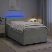 Letto box spring con materasso Grigio Chiaro 120 x 190 cm 3453095