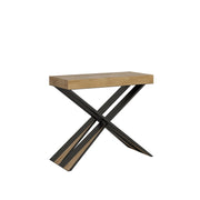 Consolle allungabile 90x40/196 cm Diago Small telaio Antracite - Quercia Natura