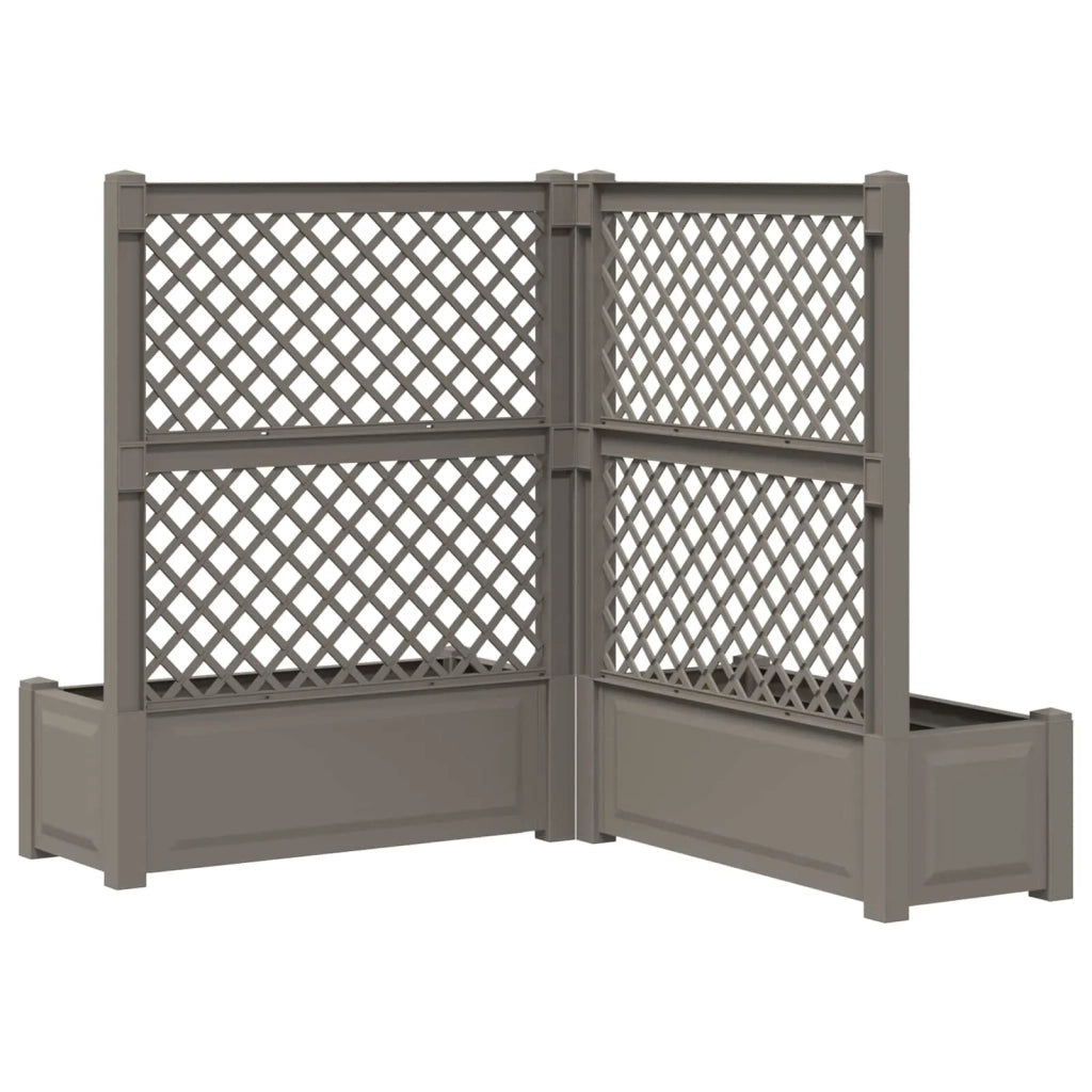 Vaso Grande con Direzione 2 pz Grigio 143 x 143 x 133,5 cm PP CFW6307935