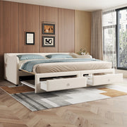Letto giorno con letto estraibile lino 90x200 cm