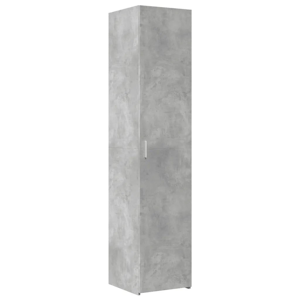Credenza Grigio Cemento 40x42,5x185 cm in Legno Ingegnerizzato