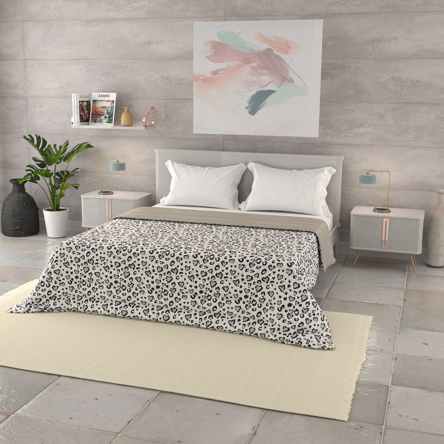 Trapuntino Singolo 100gr con Stampa in Microfibra Ingrid