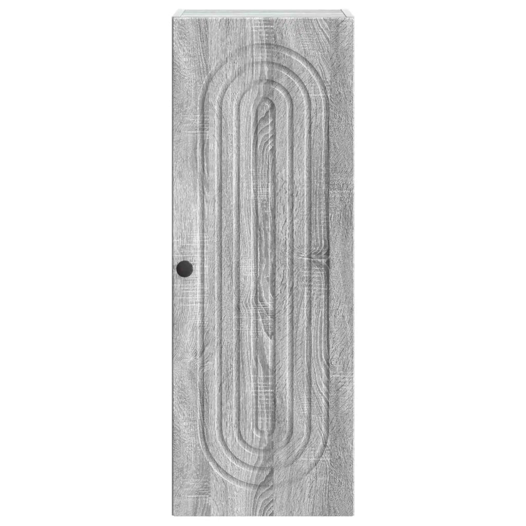 Mobiletto a muro Sonoma grigio 33 x 34,5 x 90 cm 898081