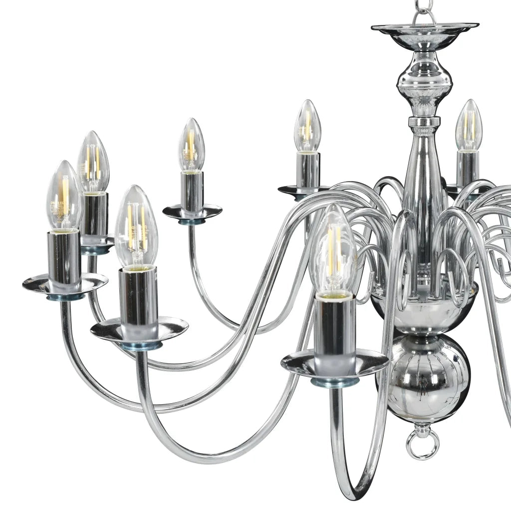 Lampadario Argento 12 Lampadine Attacco E14 CFW9099937