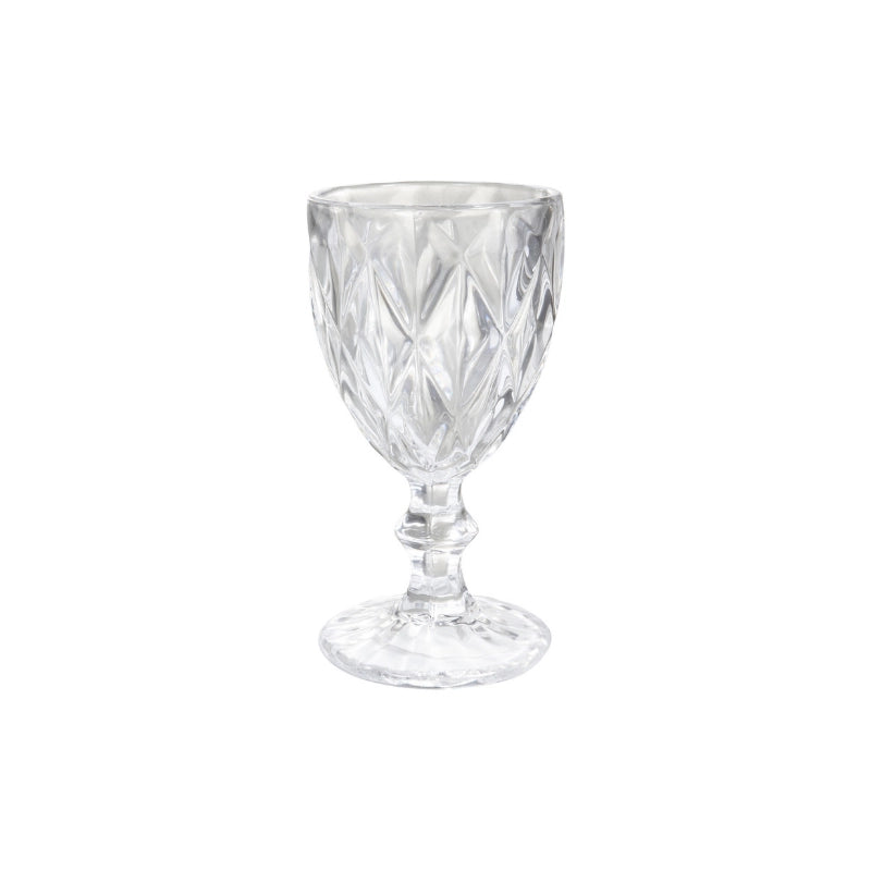 Set 6 calici + 6 bicchieri acqua in vetro Diamand trasparente