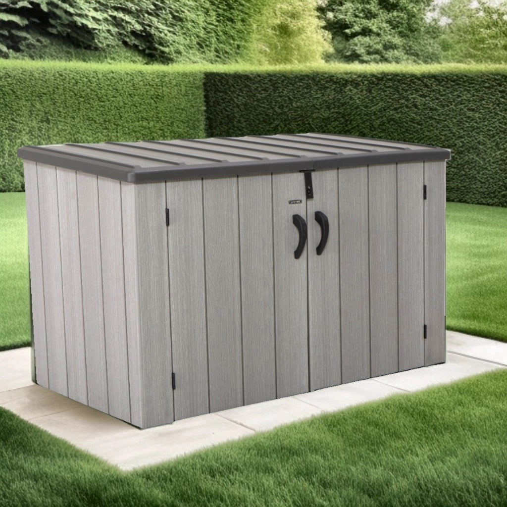 Cheonda - Box da giardino, resina HDPE, finto legno.