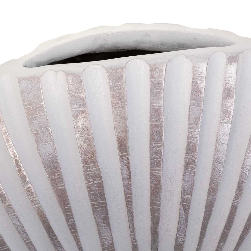 Vaso in poliresina bianca 38x13,5x35h