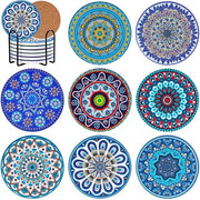 Set di 8 Sostegni per Vasi in Ceramica con Supporto per Decorazione di Cucina e Sala con 10 cm di Altezza