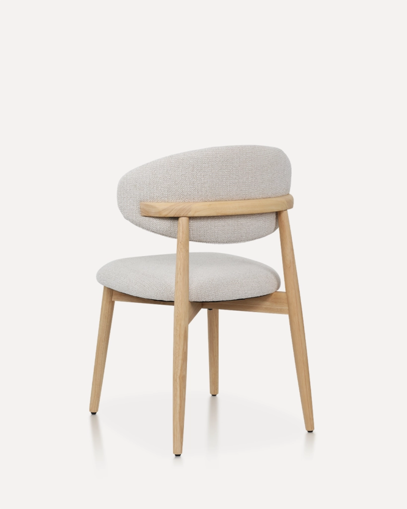 Sedia in Legno Daphne, Naturale / Bianco Avorio