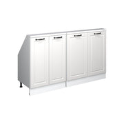 Set di mobili sottotetto Rion Bianco rustico/Bianco Set di 2 Vicco