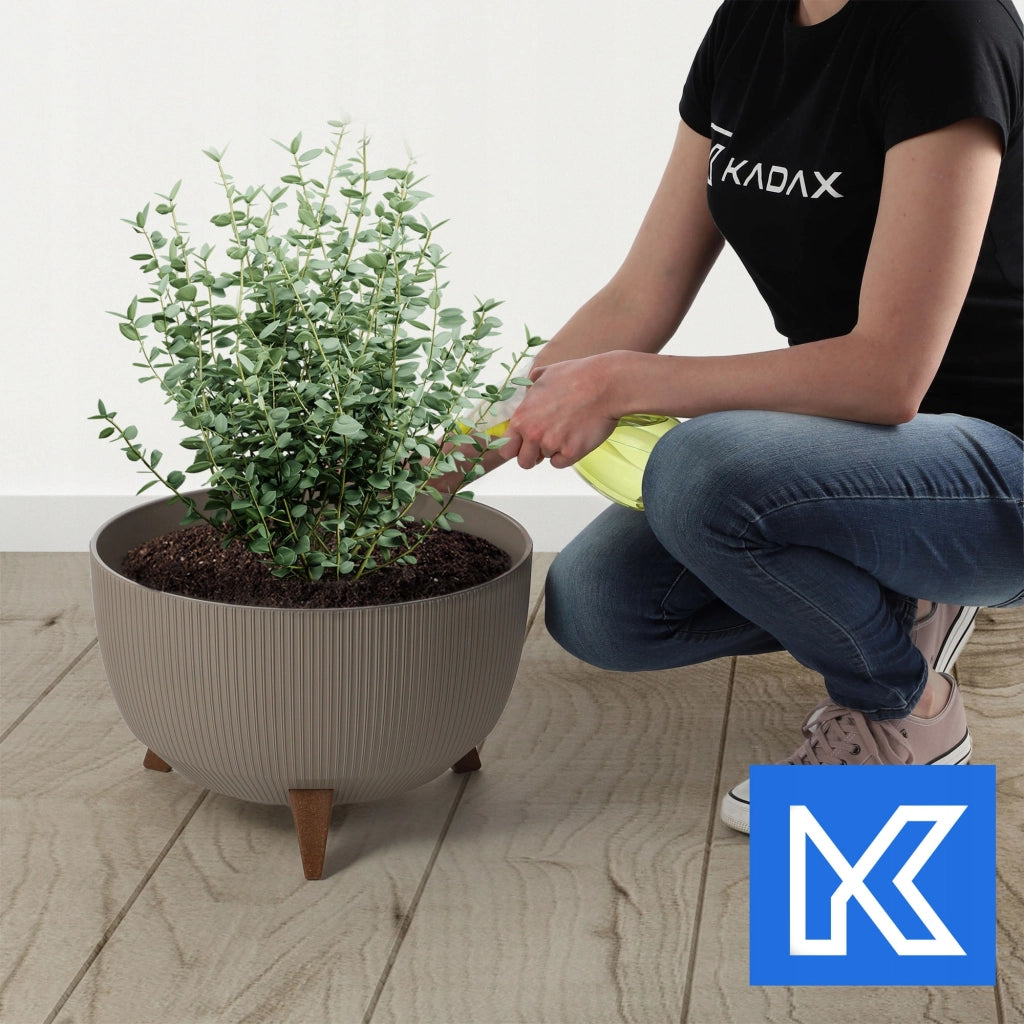 Vaso da giardino KADAX con gambe per fiori, grande ciotola rotonda da 40 cm