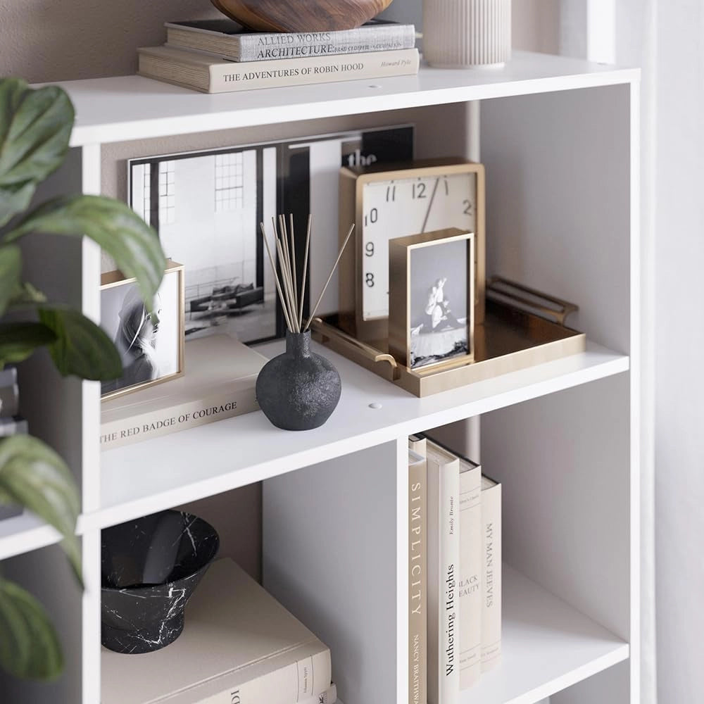 Scaffale Nove, Bianco, 107.2 x 107.8 cm 7 scomparti, per conservazione e come divisorio ambiente