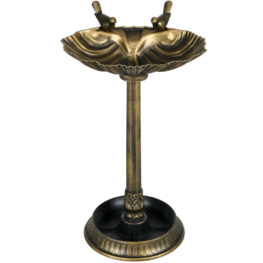 Vasca per uccelli con statue ¨C zephmum ¨C bronzo plastica 49.5x38x81 cm