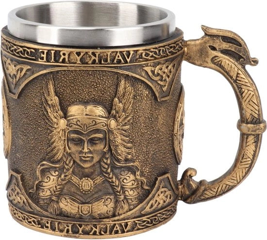 Tazza a doppio strato in acciaio inossidabile a tema pirata per bicchieri da bar.