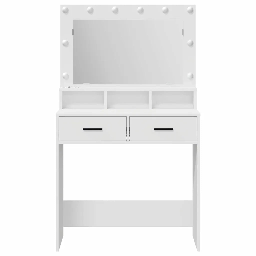 Toeletta | Tavolo da Trucco Bianco 79 x 41 x 135 cm Legno multistrato