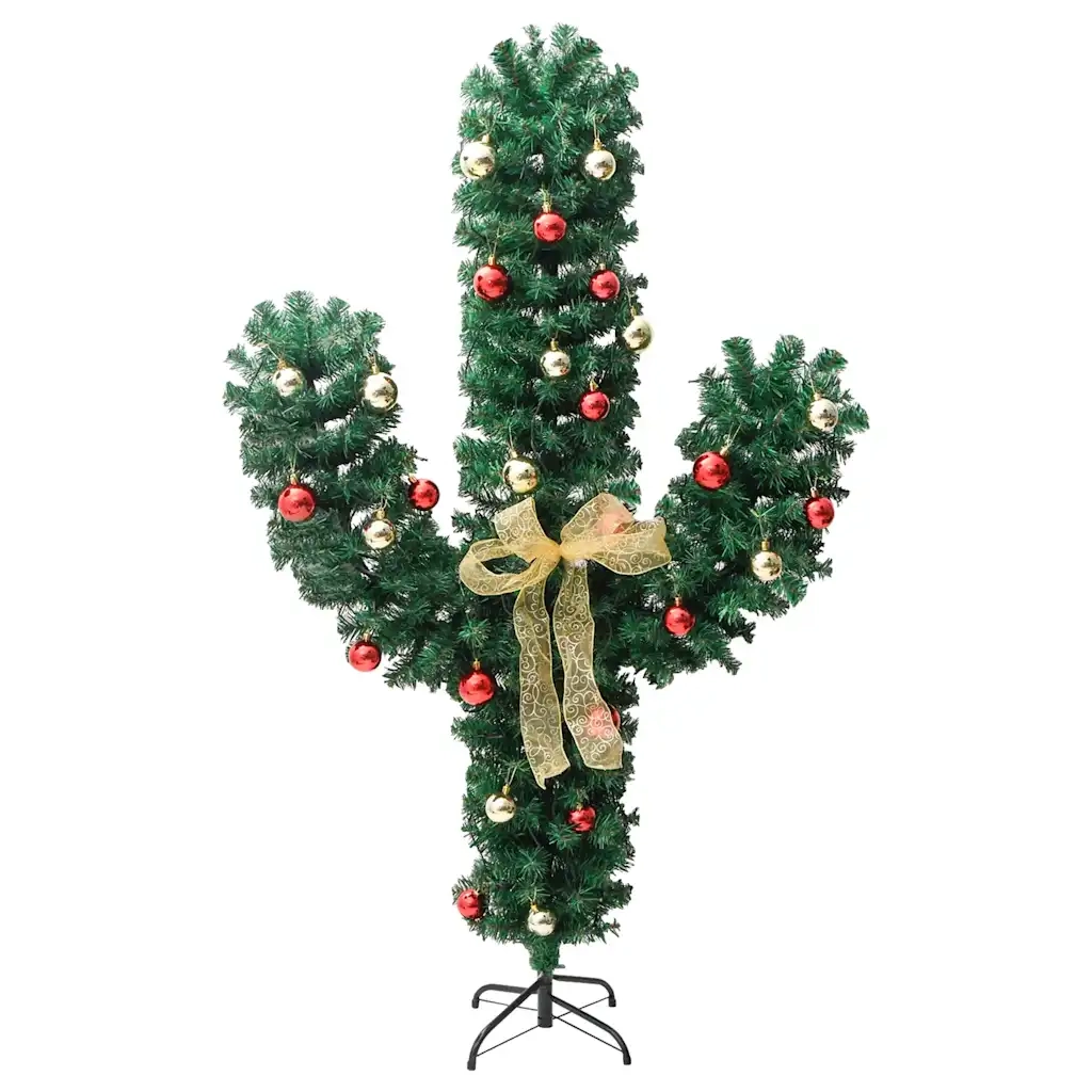 Cactus di Natale con Base e LED Verde 180 cm PVC cod mxl 20891