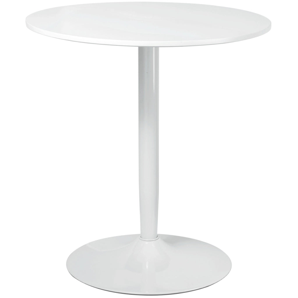 Tavolo da pranzo rotondo bianco Ø70 cm con base in acciaio