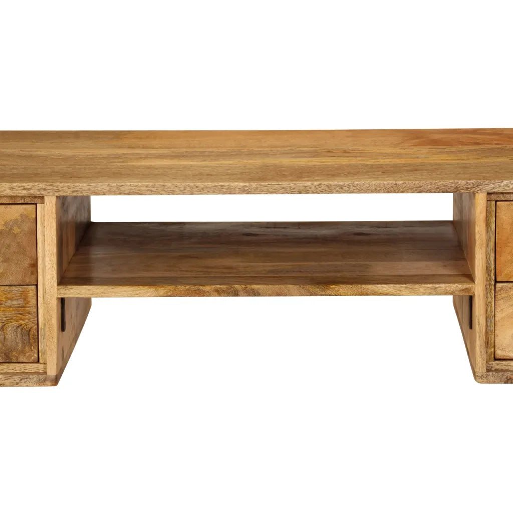 Scrivania in Legno Massello di Mango 115x47x76 cm 246791