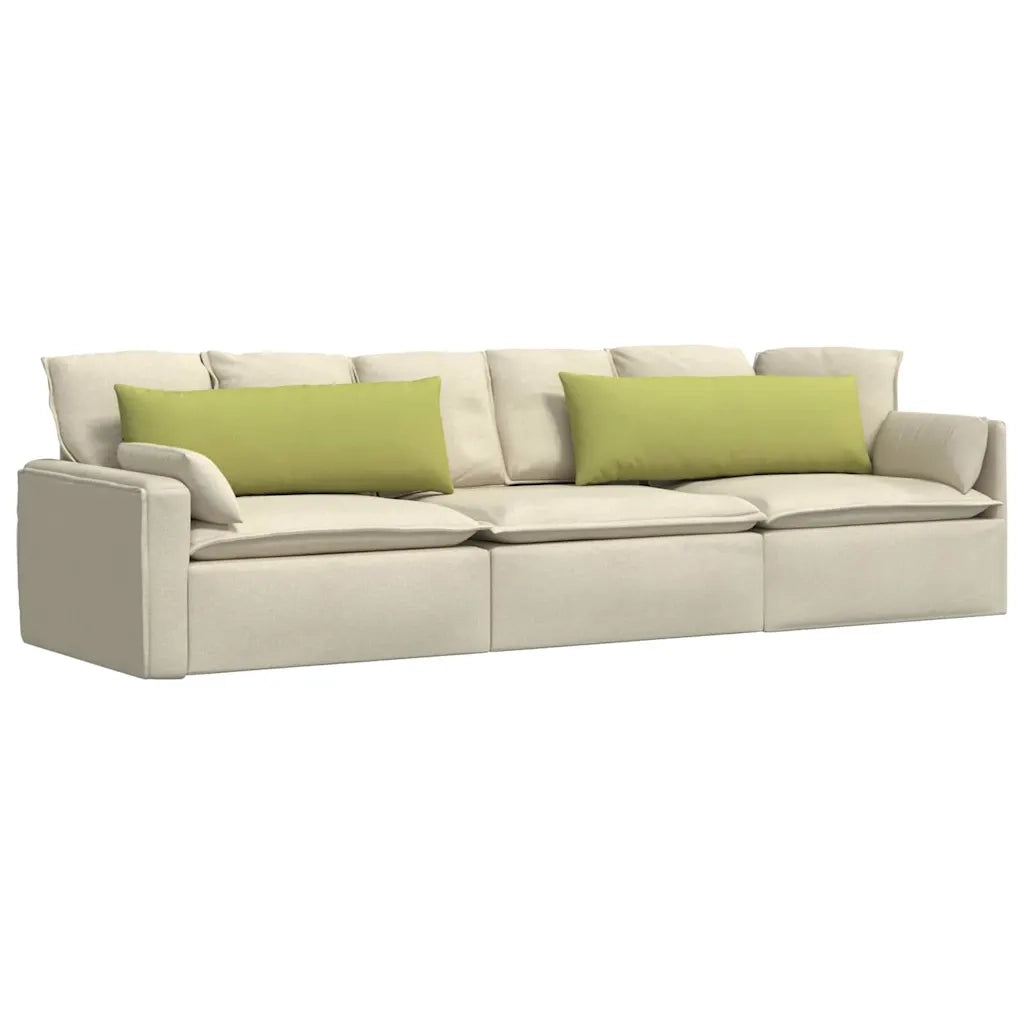 Cuscini da Divano 2 pz-Set di 2 Cuscini per Sofa Verde chiaro 120 x 40 cm Tessuto