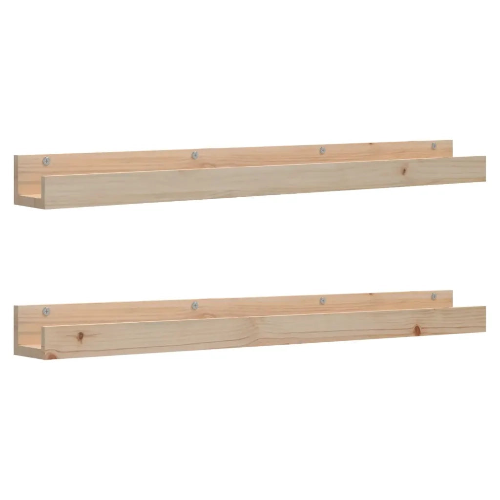 Mensole da Parete 2 pz 110x12x9cm in Legno Massello di Pino cod mxl 33432