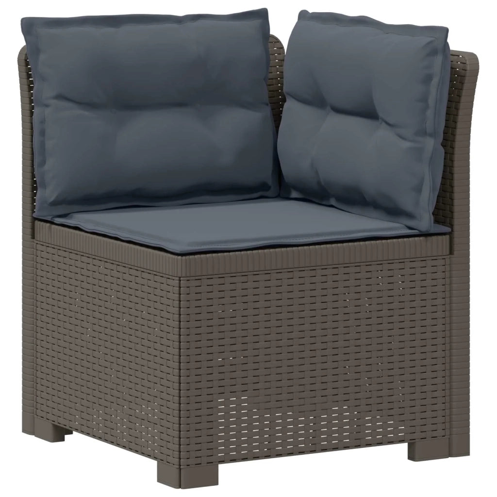 Divano da Giardino 6 Posti con Cuscini Aspetto Rattan PP 3444137