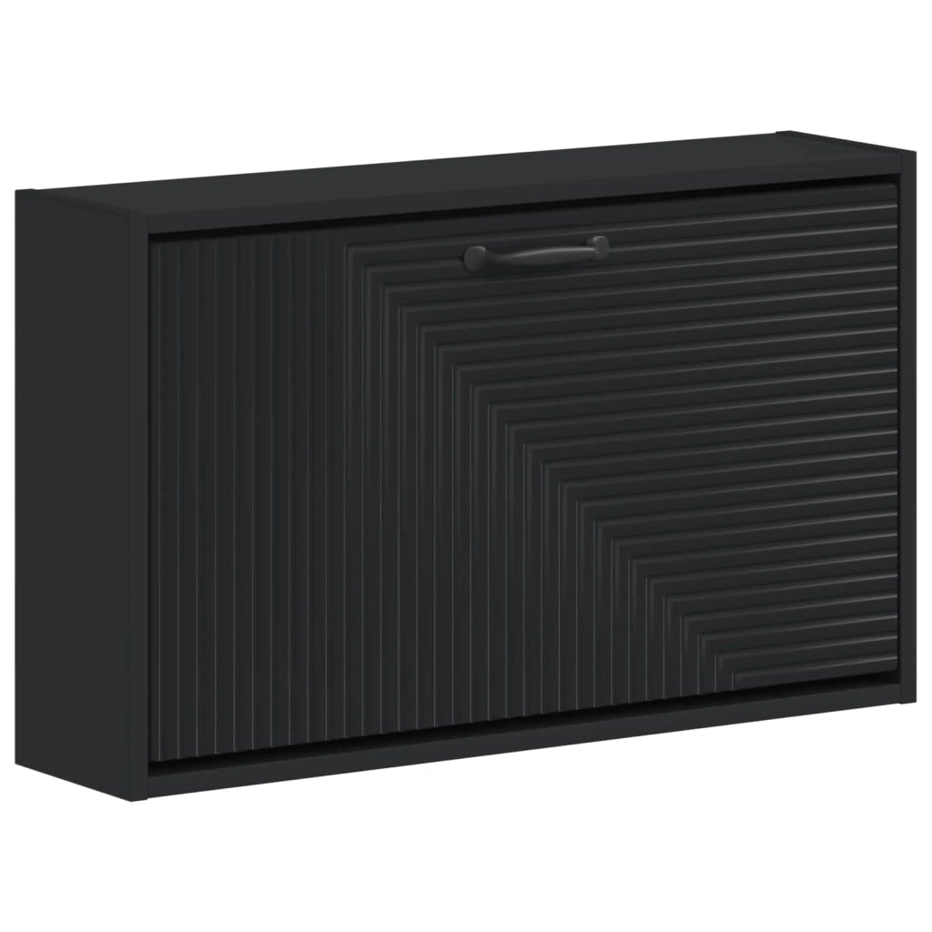 Mobiletto per Scarpe da Muro HAARLEM 71 x 17 x 43 cm Nero 896846