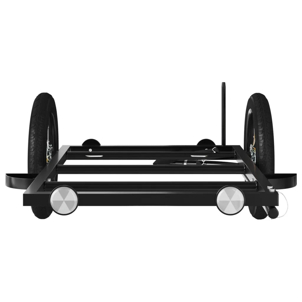 Rimorchio da Bici Nero 122x53x28 cm in Ferro CFW5879079