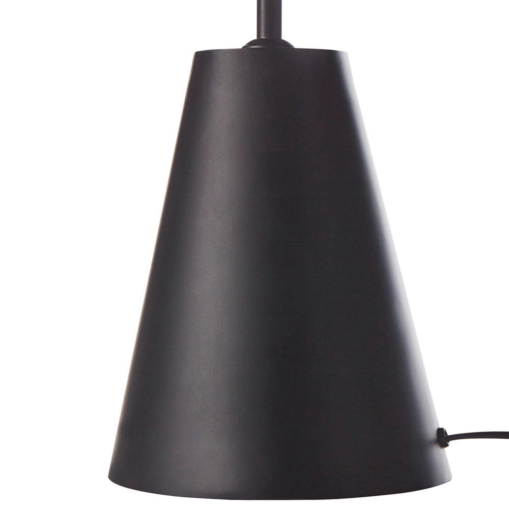 Lampada da tavolo in metallo con paralume in legno dalla forma irregolare nero stile moderno soggiorno camera da letto
