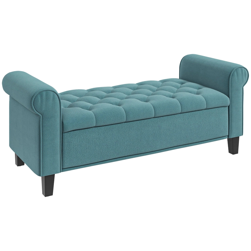 PANCA Contenitore Imbottita 126 x 48,5 x 57 cm Verde in poliestere